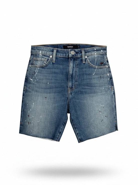 Hudson Jeans Pants - Hudson Jeans Hana Shorts in Blue Distressed Splattered Denim